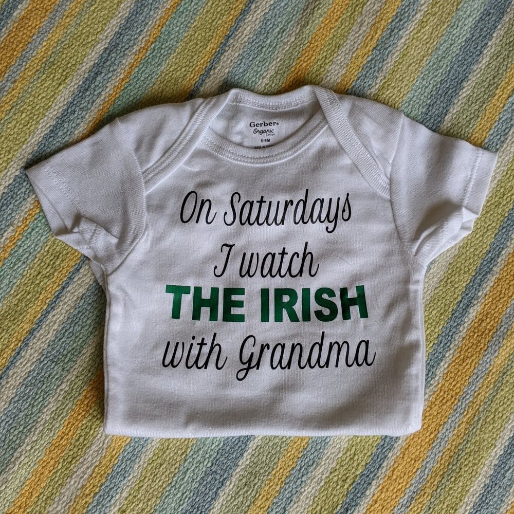 ⭐ NWOT Notre Dame Gerber Onesie 6-9M